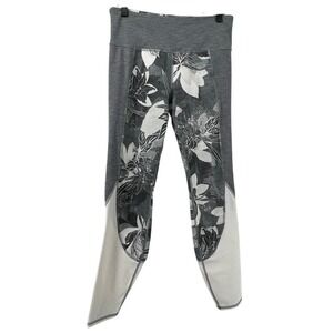 Athleta Women‎ M High Rise Tropical Flow Chaturanga 28" Tight Legging Gray White